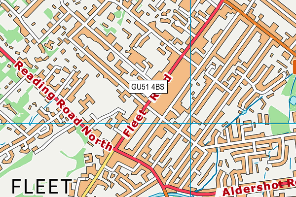 GU51 4BS map - OS VectorMap District (Ordnance Survey)