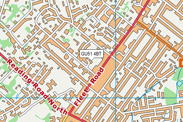 GU51 4BT map - OS VectorMap District (Ordnance Survey)