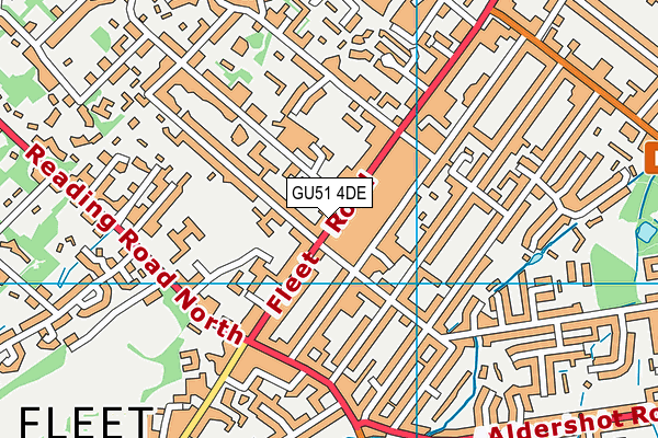 GU51 4DE map - OS VectorMap District (Ordnance Survey)