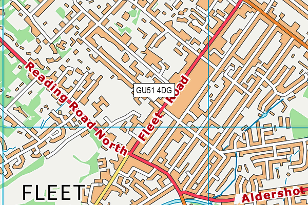 GU51 4DG map - OS VectorMap District (Ordnance Survey)