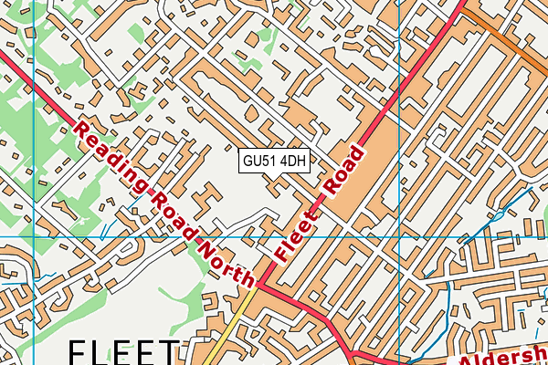 GU51 4DH map - OS VectorMap District (Ordnance Survey)