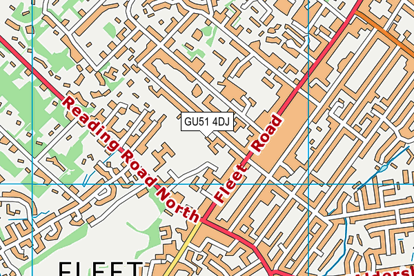 GU51 4DJ map - OS VectorMap District (Ordnance Survey)