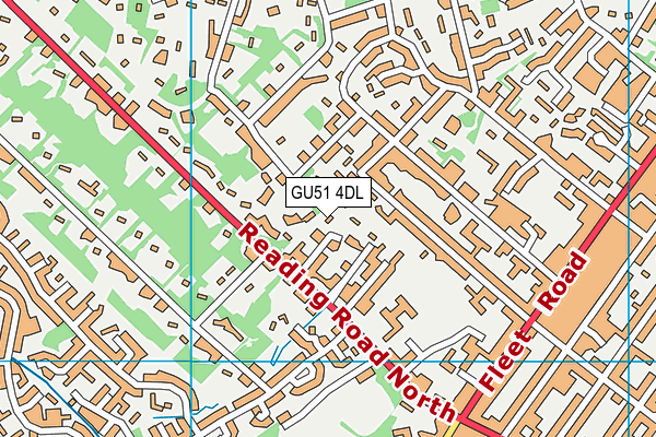 GU51 4DL map - OS VectorMap District (Ordnance Survey)
