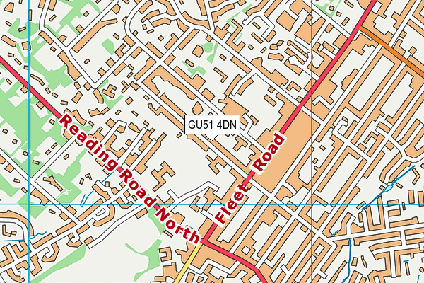 GU51 4DN map - OS VectorMap District (Ordnance Survey)