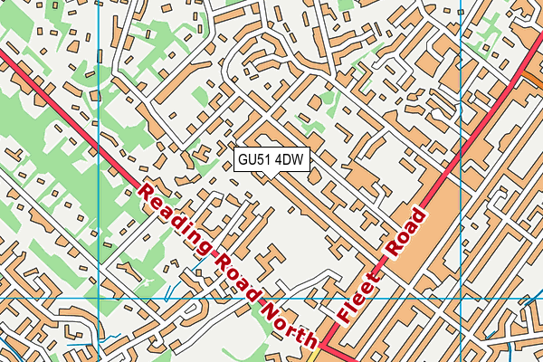 GU51 4DW map - OS VectorMap District (Ordnance Survey)