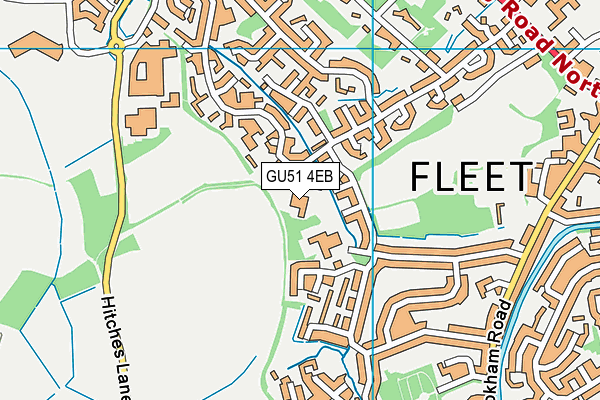 GU51 4EB map - OS VectorMap District (Ordnance Survey)