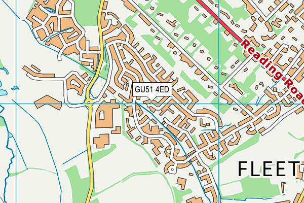 GU51 4ED map - OS VectorMap District (Ordnance Survey)