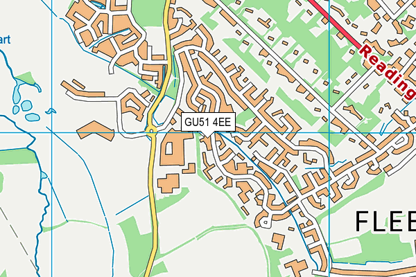 GU51 4EE map - OS VectorMap District (Ordnance Survey)