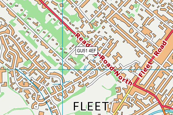 GU51 4EF map - OS VectorMap District (Ordnance Survey)