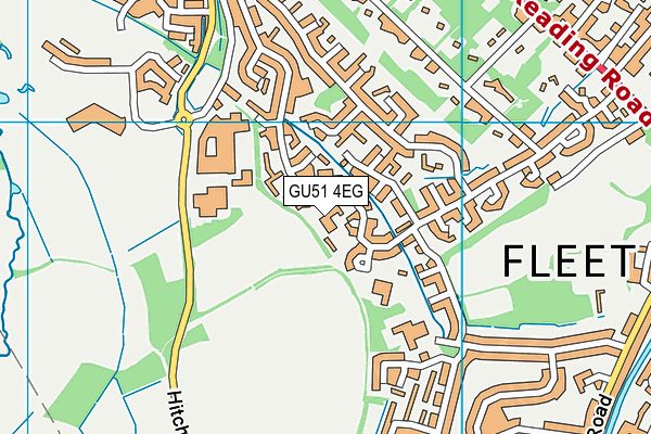 GU51 4EG map - OS VectorMap District (Ordnance Survey)