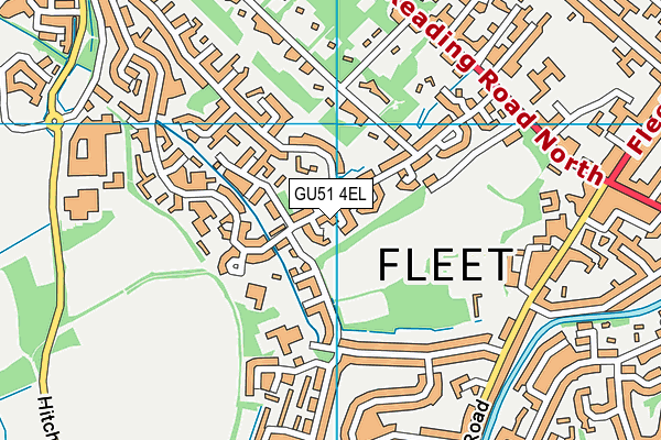 GU51 4EL map - OS VectorMap District (Ordnance Survey)