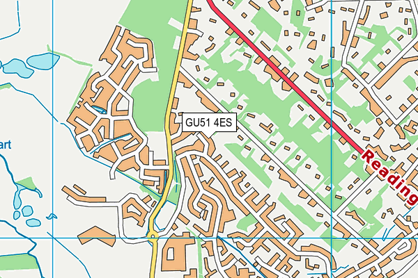 GU51 4ES map - OS VectorMap District (Ordnance Survey)