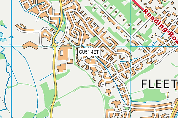 GU51 4ET map - OS VectorMap District (Ordnance Survey)