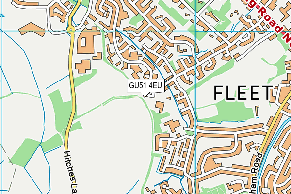 GU51 4EU map - OS VectorMap District (Ordnance Survey)