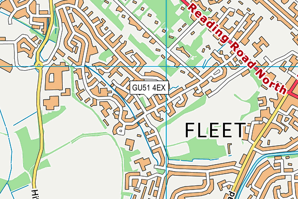 GU51 4EX map - OS VectorMap District (Ordnance Survey)