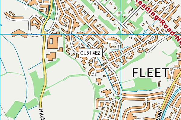 GU51 4EZ map - OS VectorMap District (Ordnance Survey)