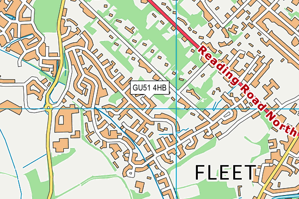 GU51 4HB map - OS VectorMap District (Ordnance Survey)