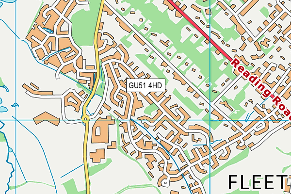 GU51 4HD map - OS VectorMap District (Ordnance Survey)