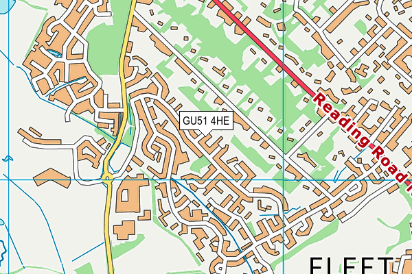 GU51 4HE map - OS VectorMap District (Ordnance Survey)