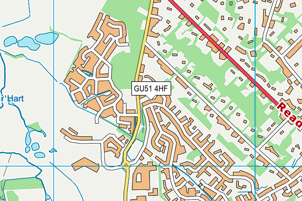 GU51 4HF map - OS VectorMap District (Ordnance Survey)