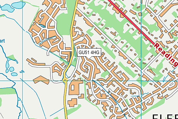 GU51 4HG map - OS VectorMap District (Ordnance Survey)
