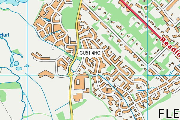 GU51 4HQ map - OS VectorMap District (Ordnance Survey)