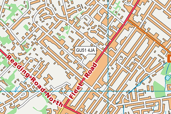 GU51 4JA map - OS VectorMap District (Ordnance Survey)