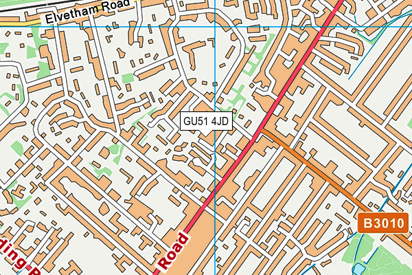 GU51 4JD map - OS VectorMap District (Ordnance Survey)