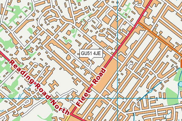 GU51 4JE map - OS VectorMap District (Ordnance Survey)