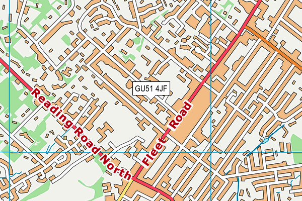 GU51 4JF map - OS VectorMap District (Ordnance Survey)