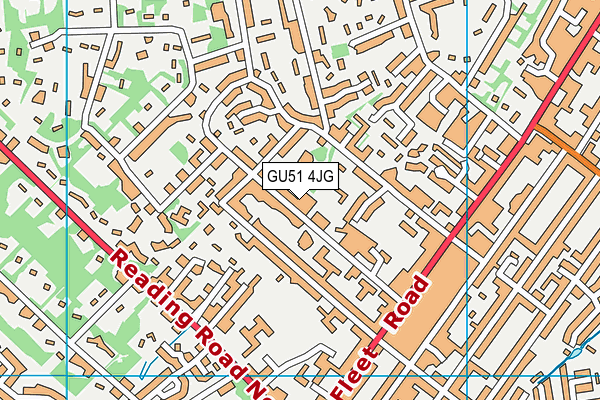 GU51 4JG map - OS VectorMap District (Ordnance Survey)