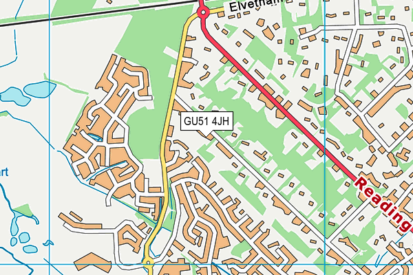 GU51 4JH map - OS VectorMap District (Ordnance Survey)