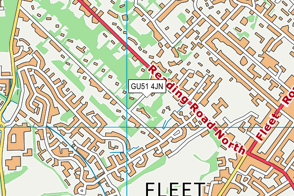 GU51 4JN map - OS VectorMap District (Ordnance Survey)