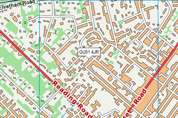 GU51 4JR map - OS VectorMap District (Ordnance Survey)