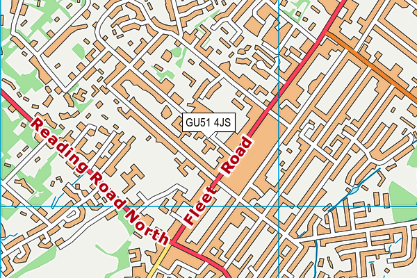 GU51 4JS map - OS VectorMap District (Ordnance Survey)
