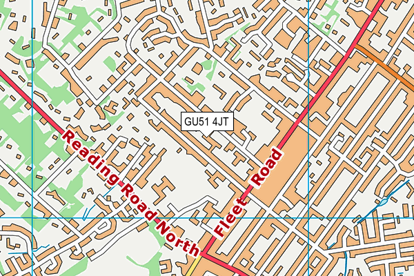 GU51 4JT map - OS VectorMap District (Ordnance Survey)