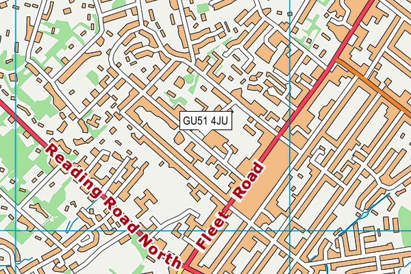 GU51 4JU map - OS VectorMap District (Ordnance Survey)