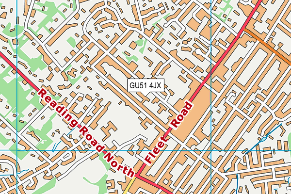 GU51 4JX map - OS VectorMap District (Ordnance Survey)