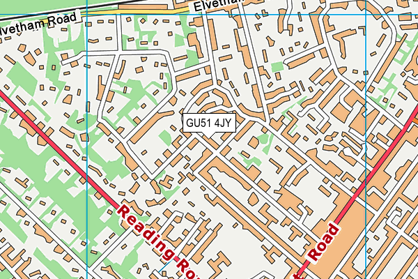 GU51 4JY map - OS VectorMap District (Ordnance Survey)