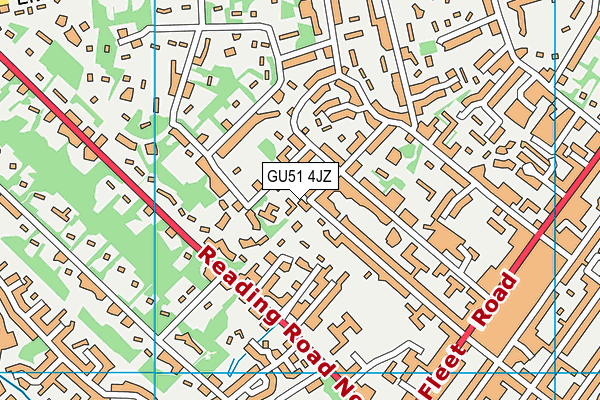 GU51 4JZ map - OS VectorMap District (Ordnance Survey)