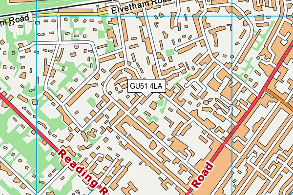 GU51 4LA map - OS VectorMap District (Ordnance Survey)