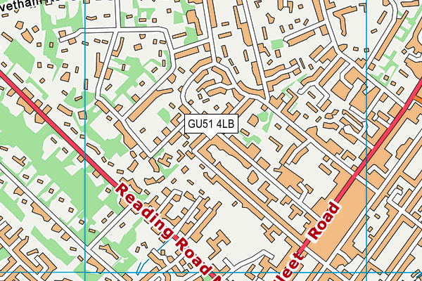 GU51 4LB map - OS VectorMap District (Ordnance Survey)