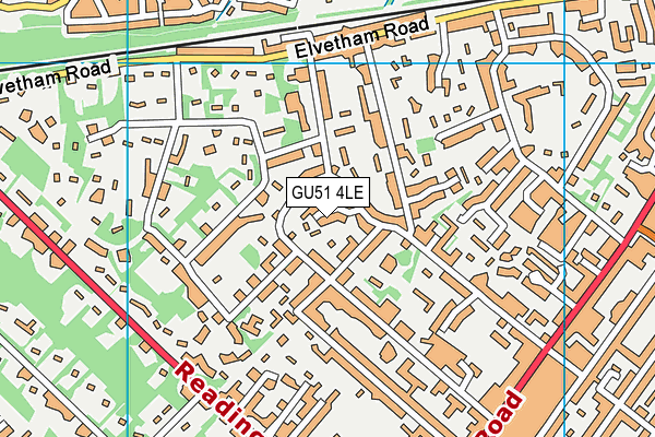 GU51 4LE map - OS VectorMap District (Ordnance Survey)