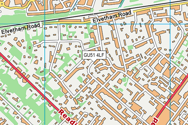 GU51 4LF map - OS VectorMap District (Ordnance Survey)