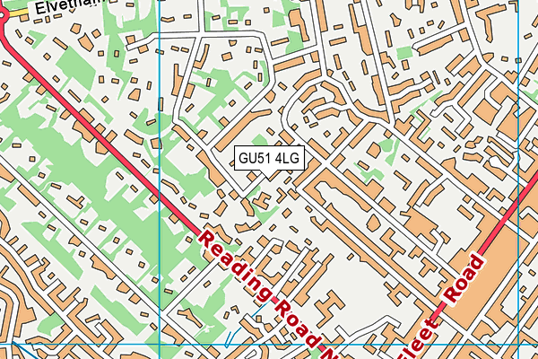 GU51 4LG map - OS VectorMap District (Ordnance Survey)
