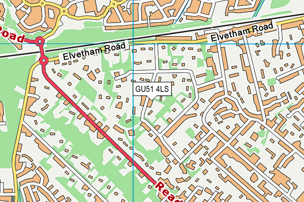 GU51 4LS map - OS VectorMap District (Ordnance Survey)