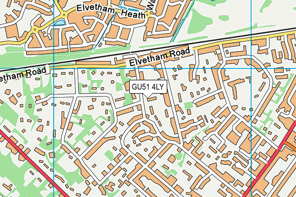 GU51 4LY map - OS VectorMap District (Ordnance Survey)