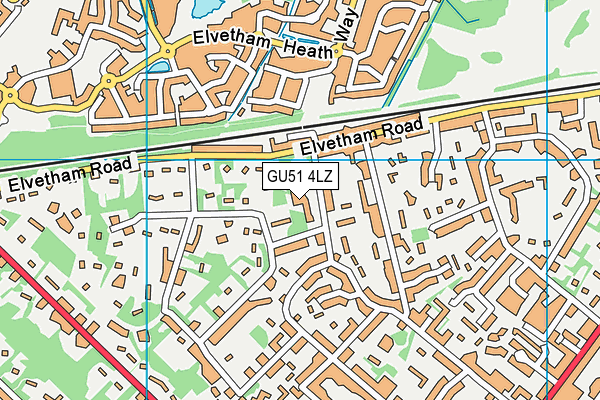 GU51 4LZ map - OS VectorMap District (Ordnance Survey)