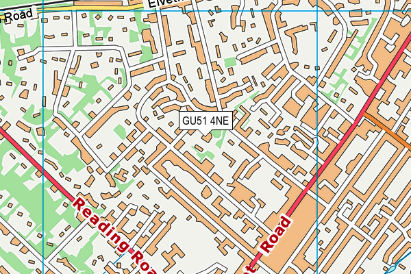 GU51 4NE map - OS VectorMap District (Ordnance Survey)