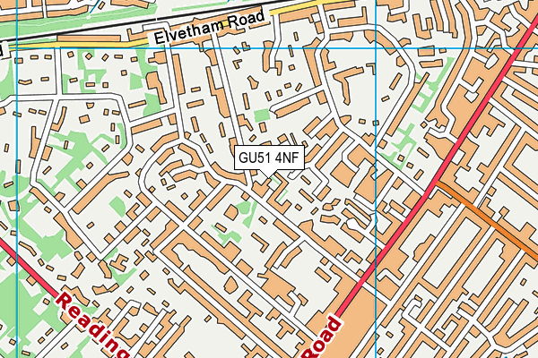 GU51 4NF map - OS VectorMap District (Ordnance Survey)